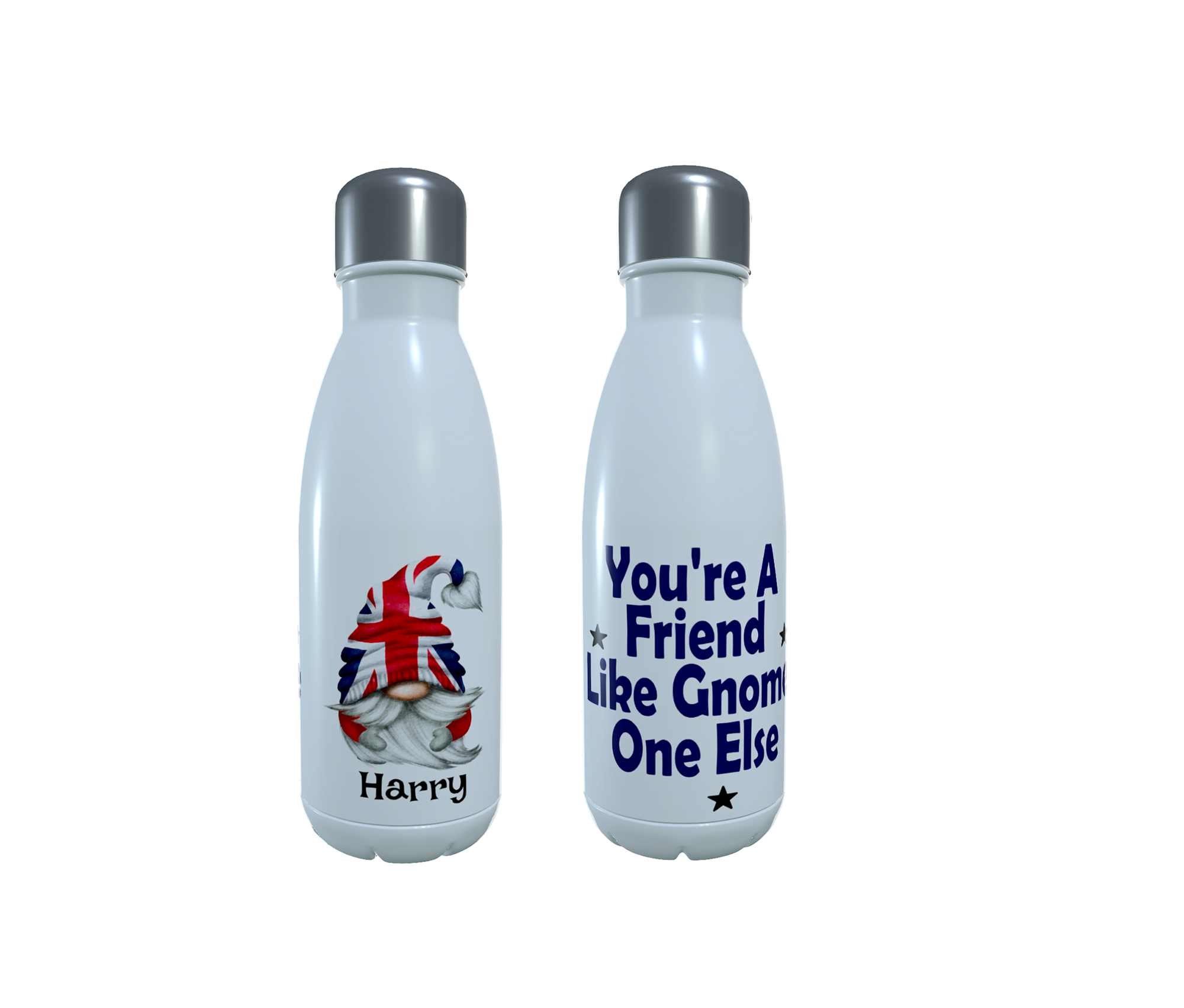 Union Jack Gnome Insulated Drinks Bottle, Union Jack Gnome